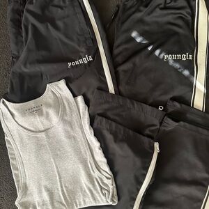 YoungLA Black and Gray Athletic Set